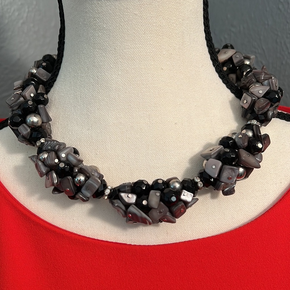Stunning beaded choker necklace